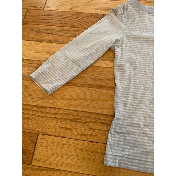 Brooks Brothers women's blue/grey striped cotton 3/4 sleeve thin shirt sz small - Picture 3 of 9